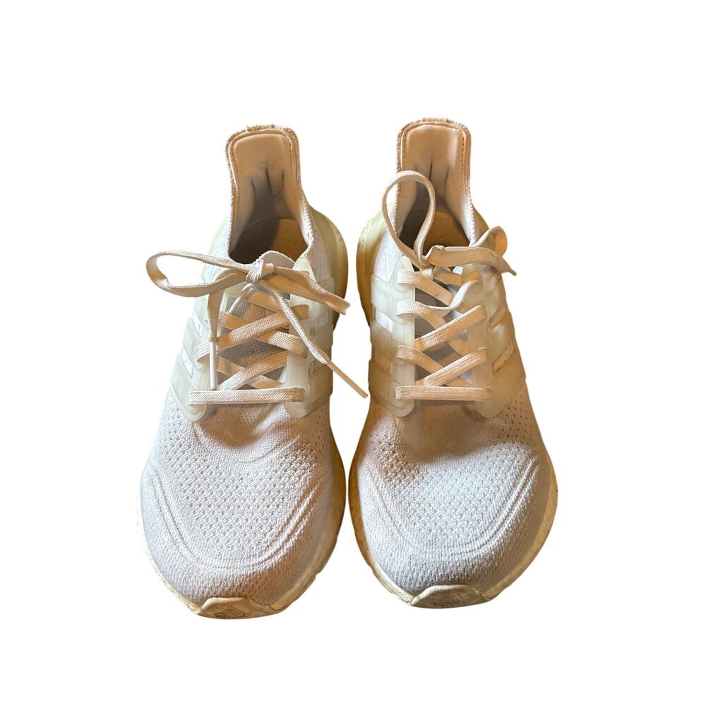 Adidas Ultraboost 21 Primeknit Triple White Shoes Sneaker FY5391 Size 6Y Women 7